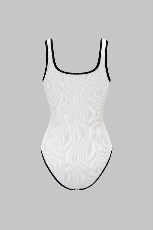 Contrast Binding Slip Sleeveless Bodysuit