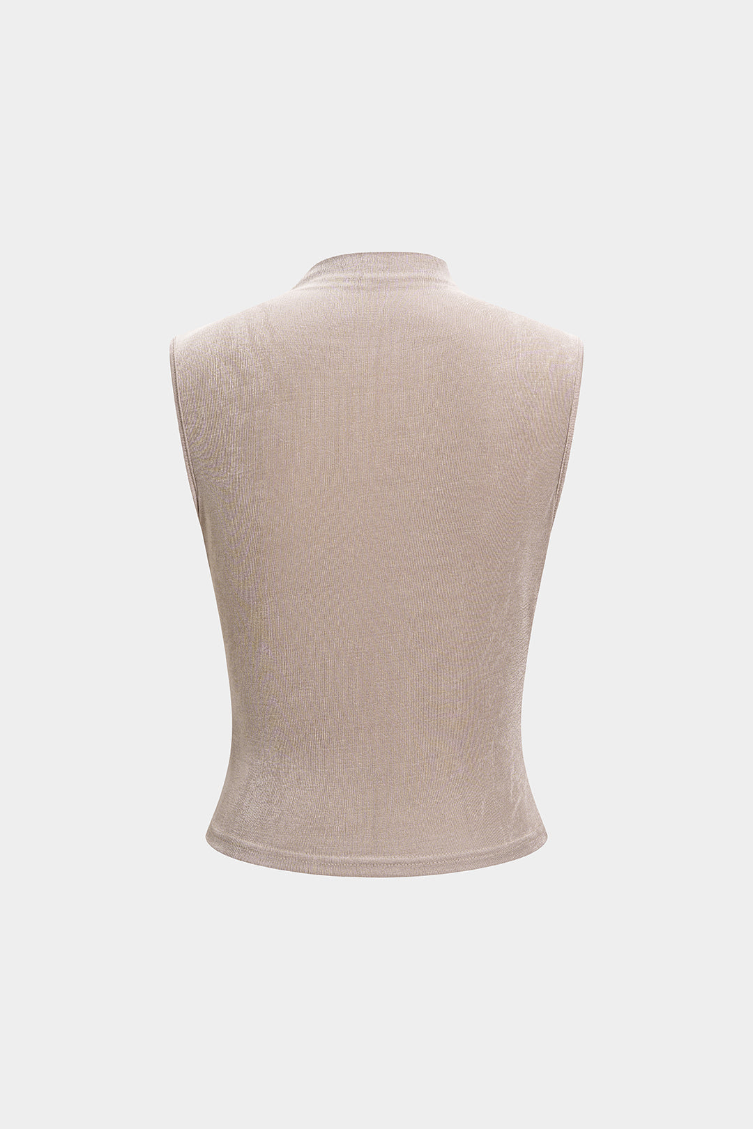 Mock Neck Ruched Tank Top