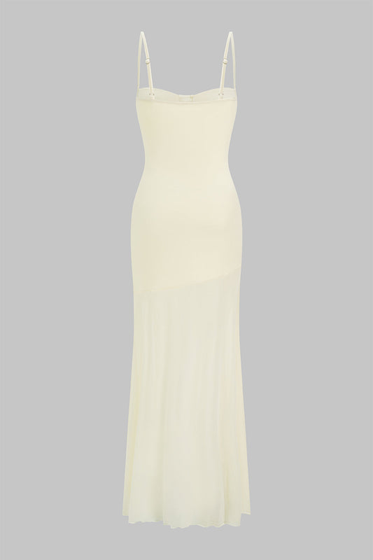 Cut Out Backless High Slit Slip Sleeveless Maxi Dress