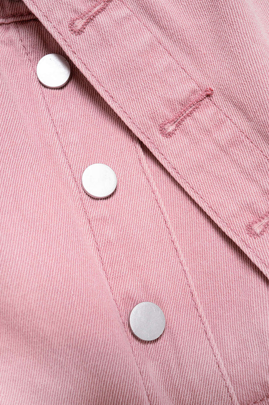 Denim Button Pocket Shorts