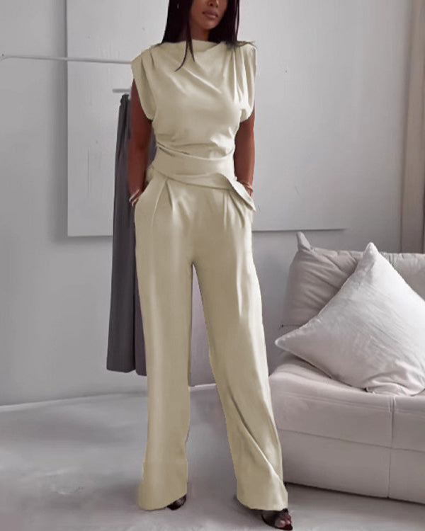 Chic Irregular Top Set