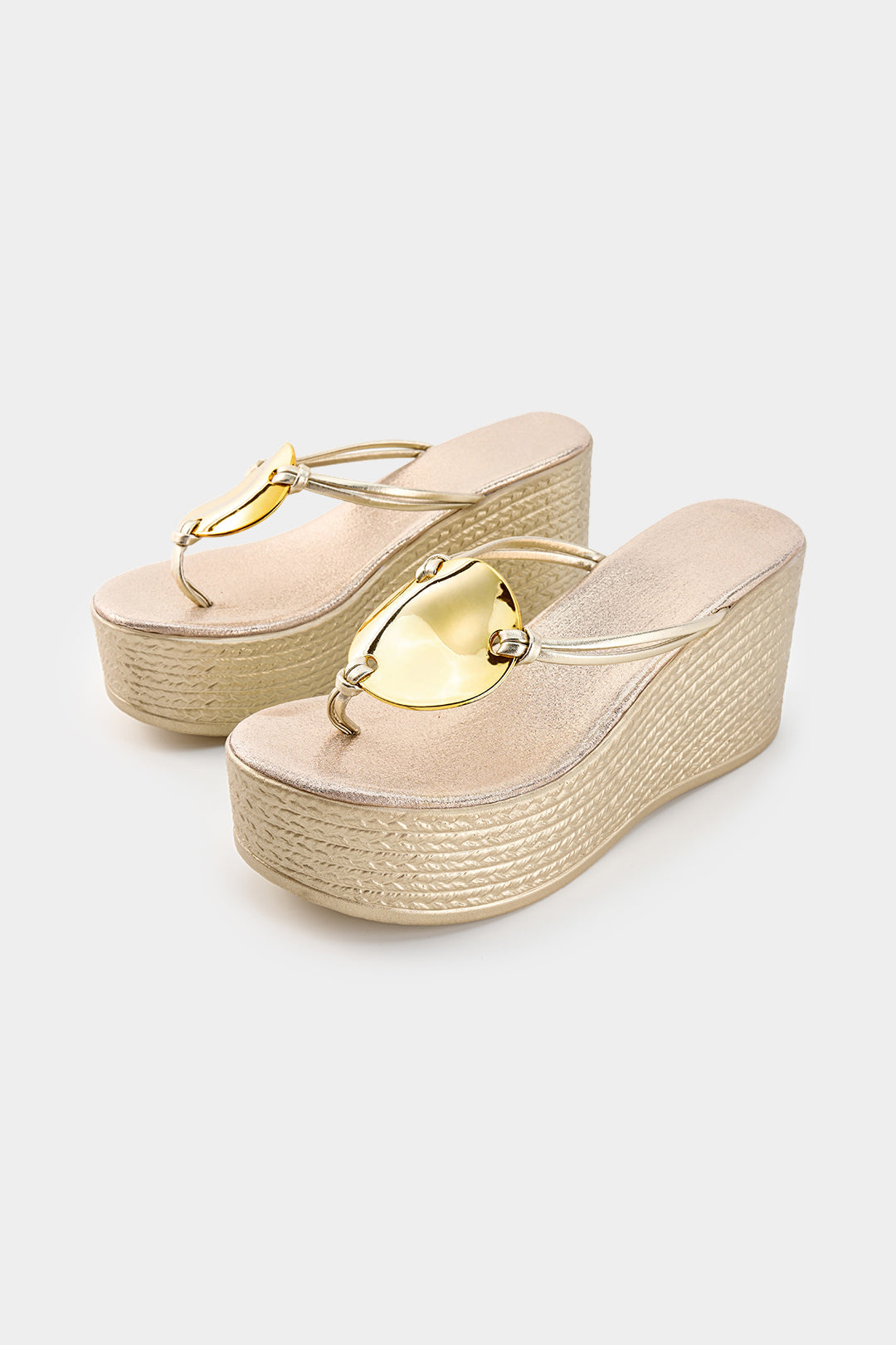 Metallic Ring Toe Sandals