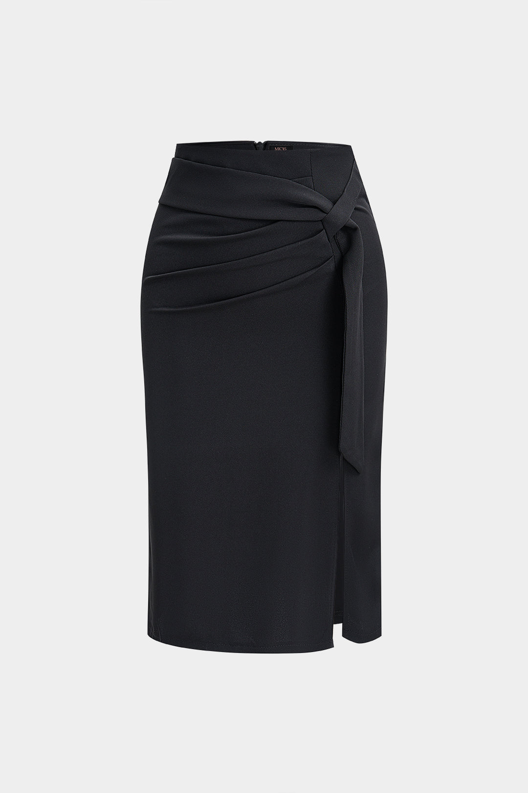 Asymmetrical Ruched High Waist Skirt
