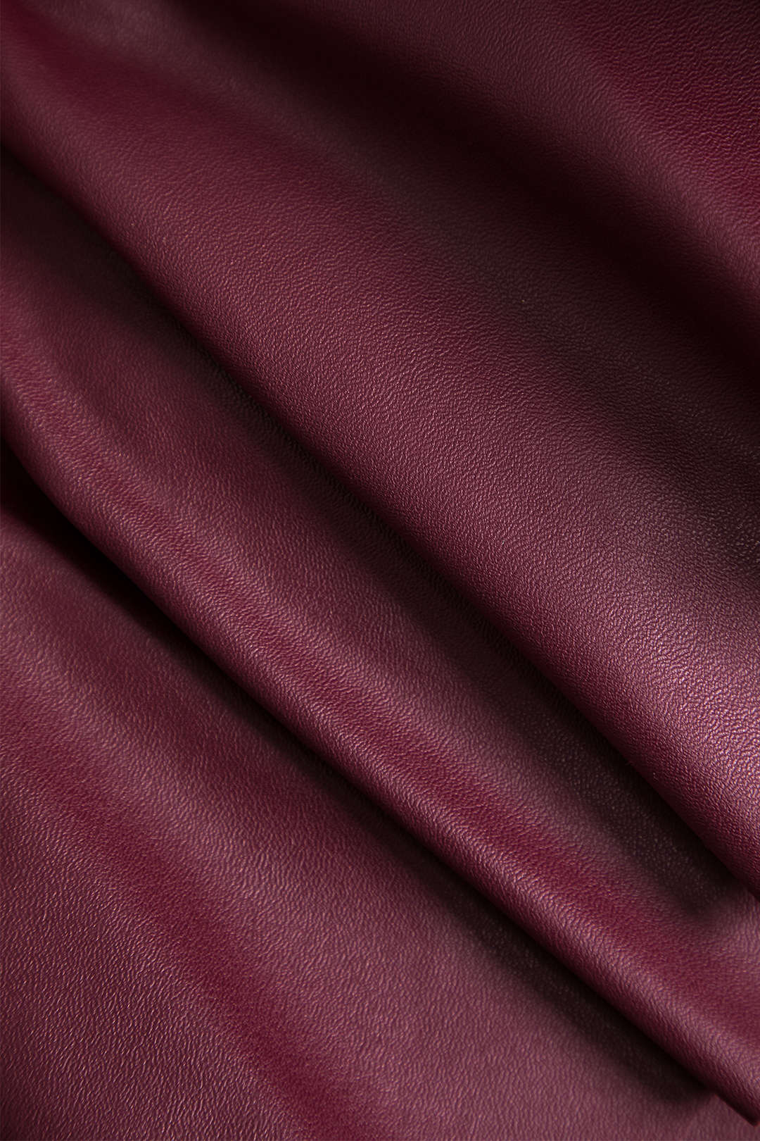 Solid Faux Leather Asymmetrical Skirt
