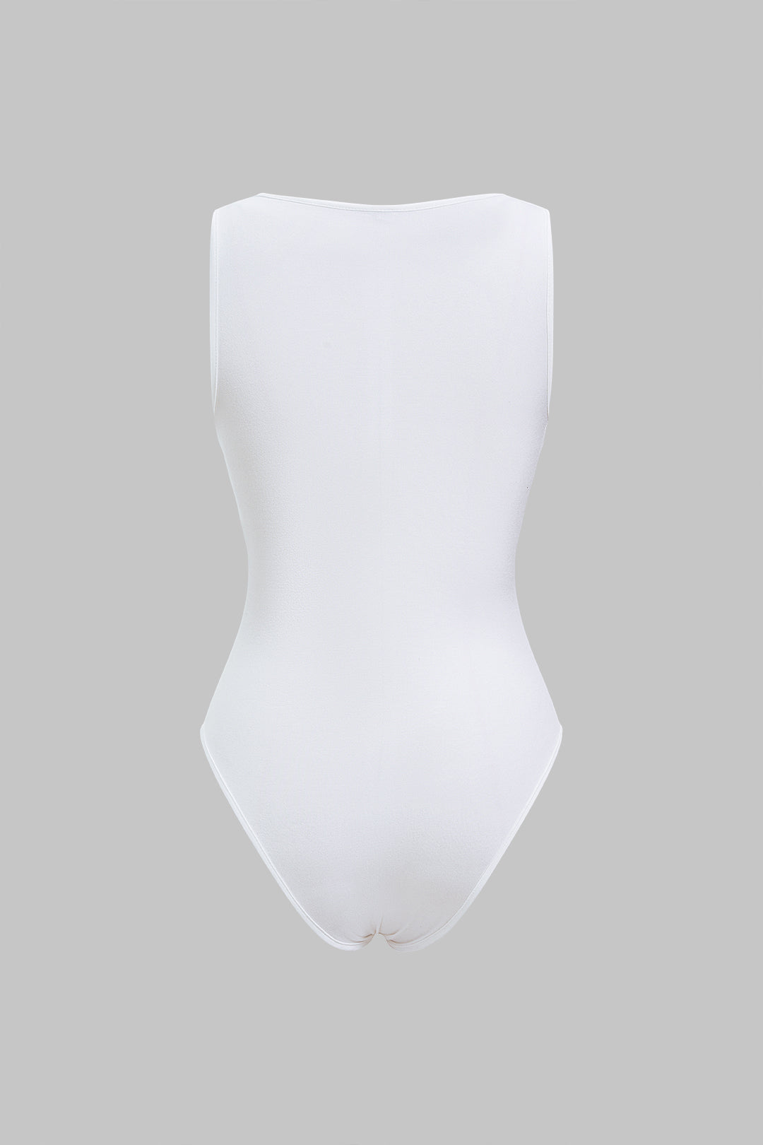 Metallic V-Neck Sleeveless Bodysuit