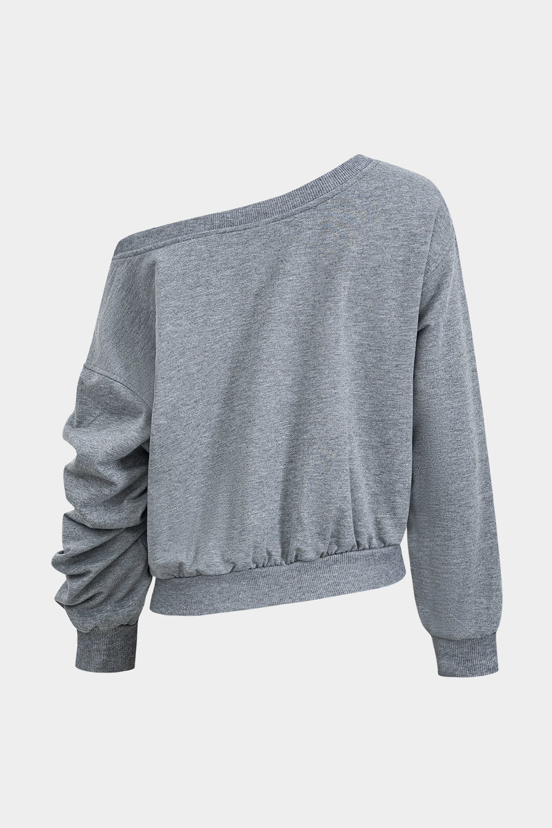 Conjunto de falda y top de manga larga asimétrico básico