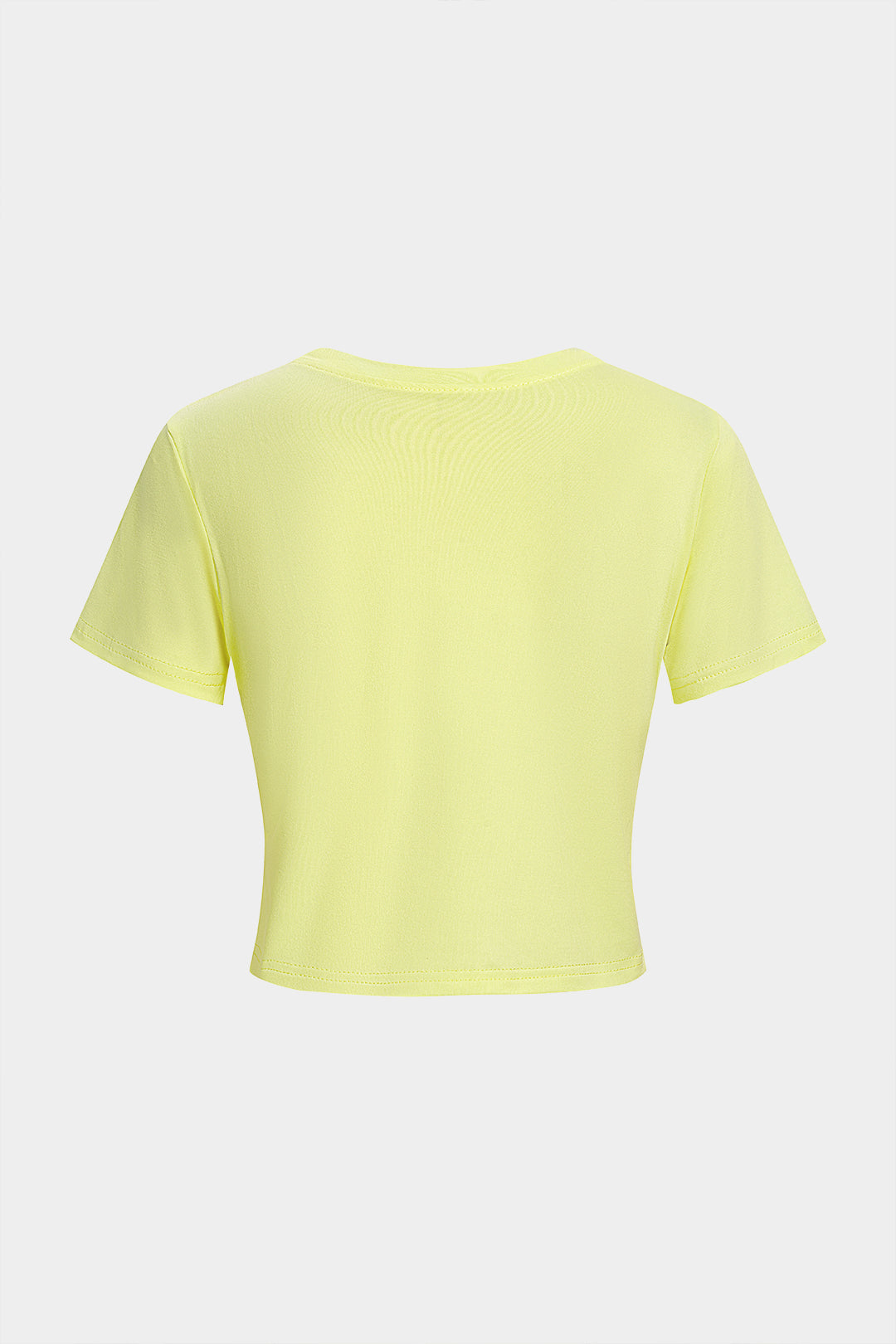 Letter Print Round Neck Short Sleeve T-Shirt