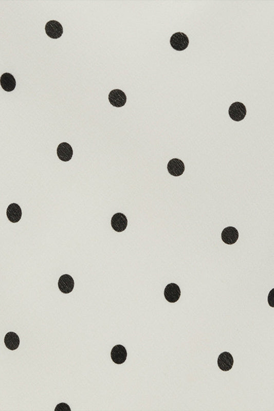 Polka Dots Print Chiffon Patchwork Lace Trim Slip Sleeveless Midi Dress
