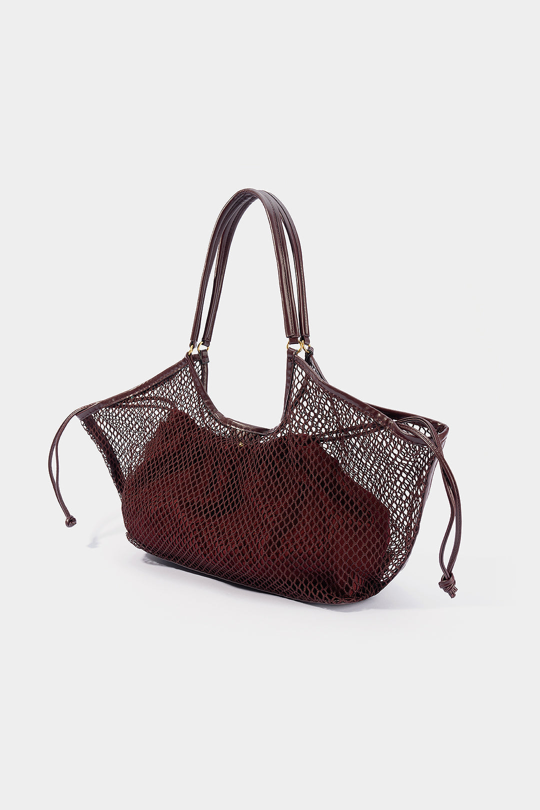 Mesh Drawstring Tote Bag