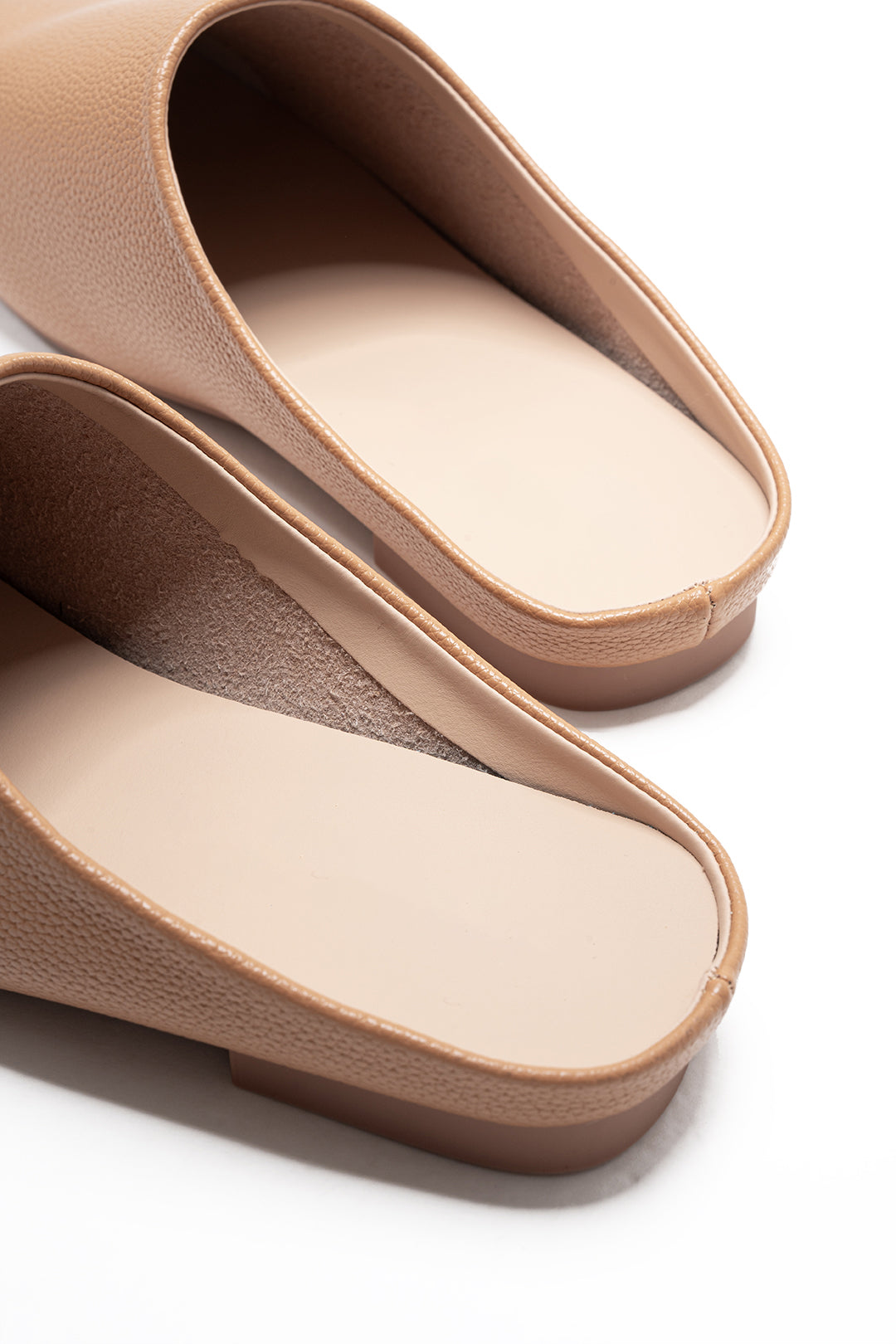 Leather Square Toe Flats