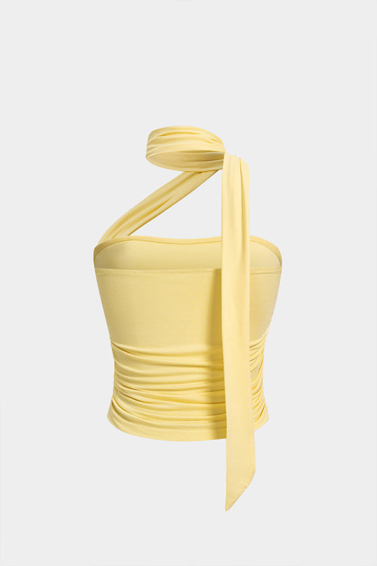 Halter Neck Asymmetrical Tube Top