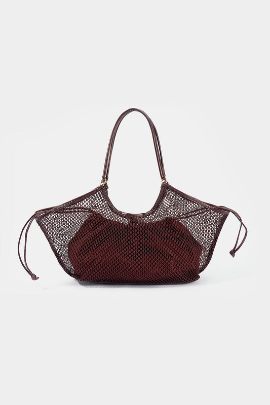 Mesh Drawstring Tote Bag