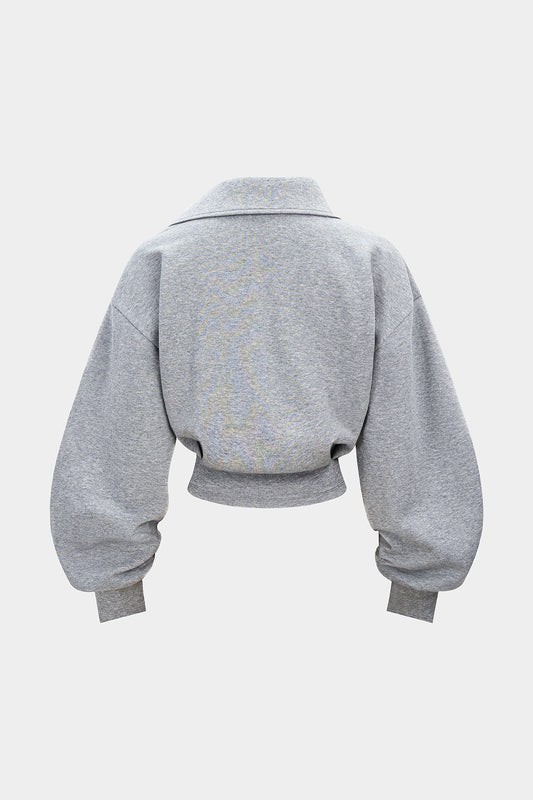 Asymmetrical Waist-Cinching Sweatshirt
