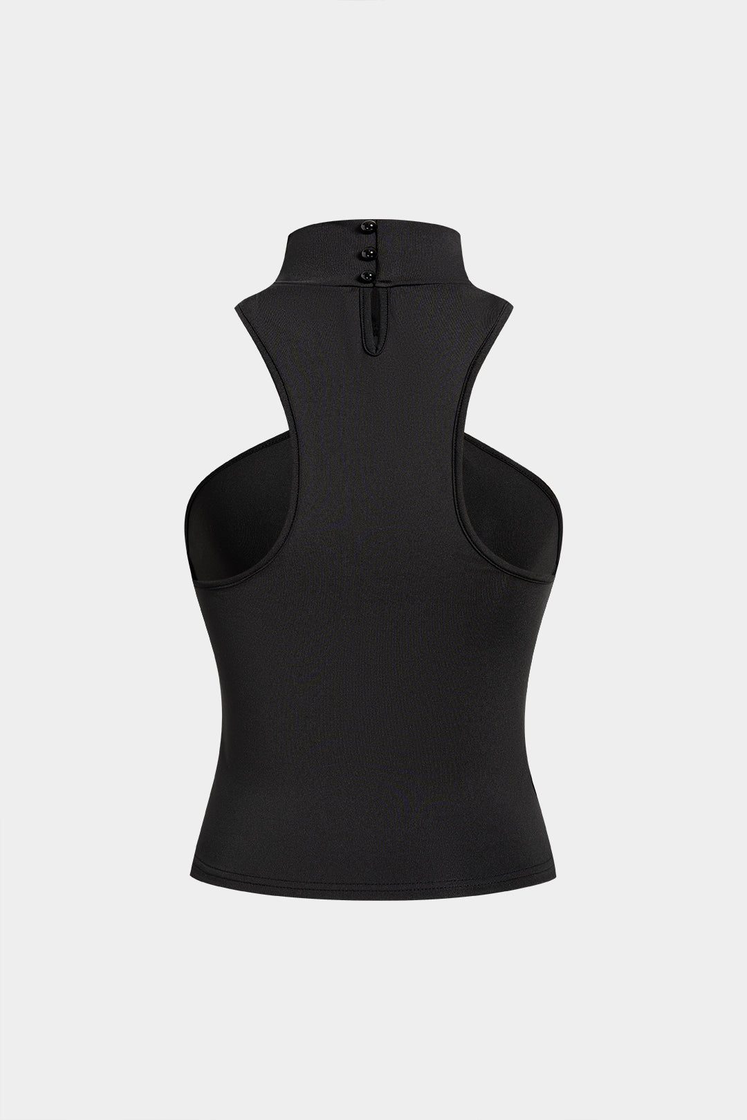 Mock Neck Metallic Tank Top