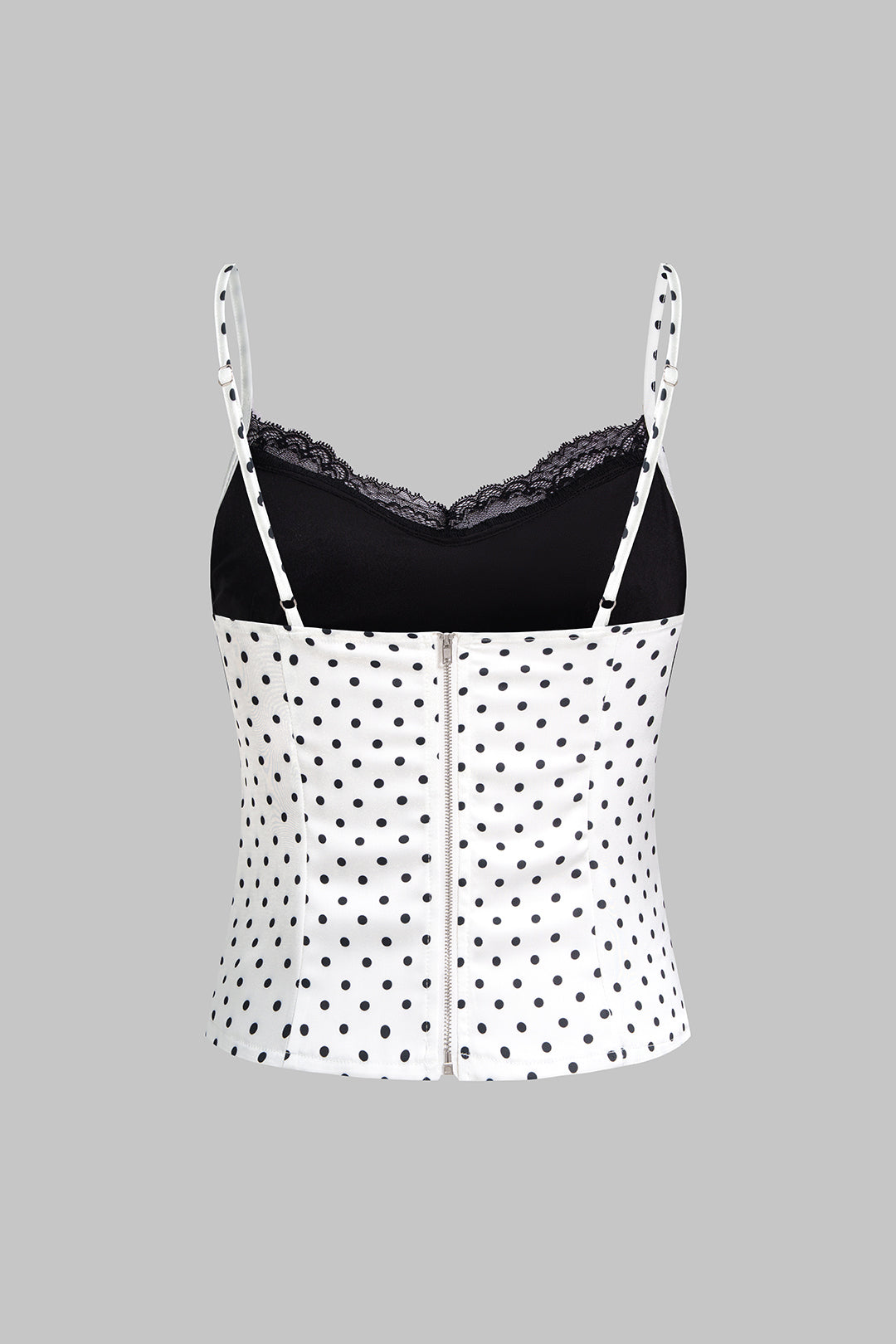 Lace Trim Patchwork Slip Cami Top