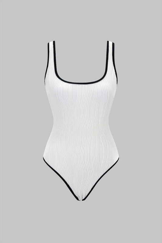 Contrast Binding Slip Sleeveless Bodysuit