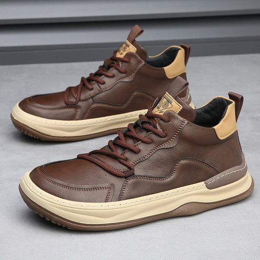 ALBERTI LEATHER TRAINERS