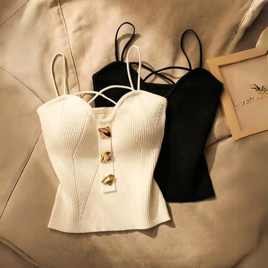 ELENA RIBBED CORSET TOP