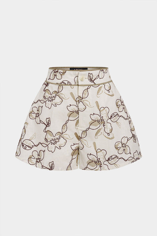 Floral Print Wide Leg Shorts