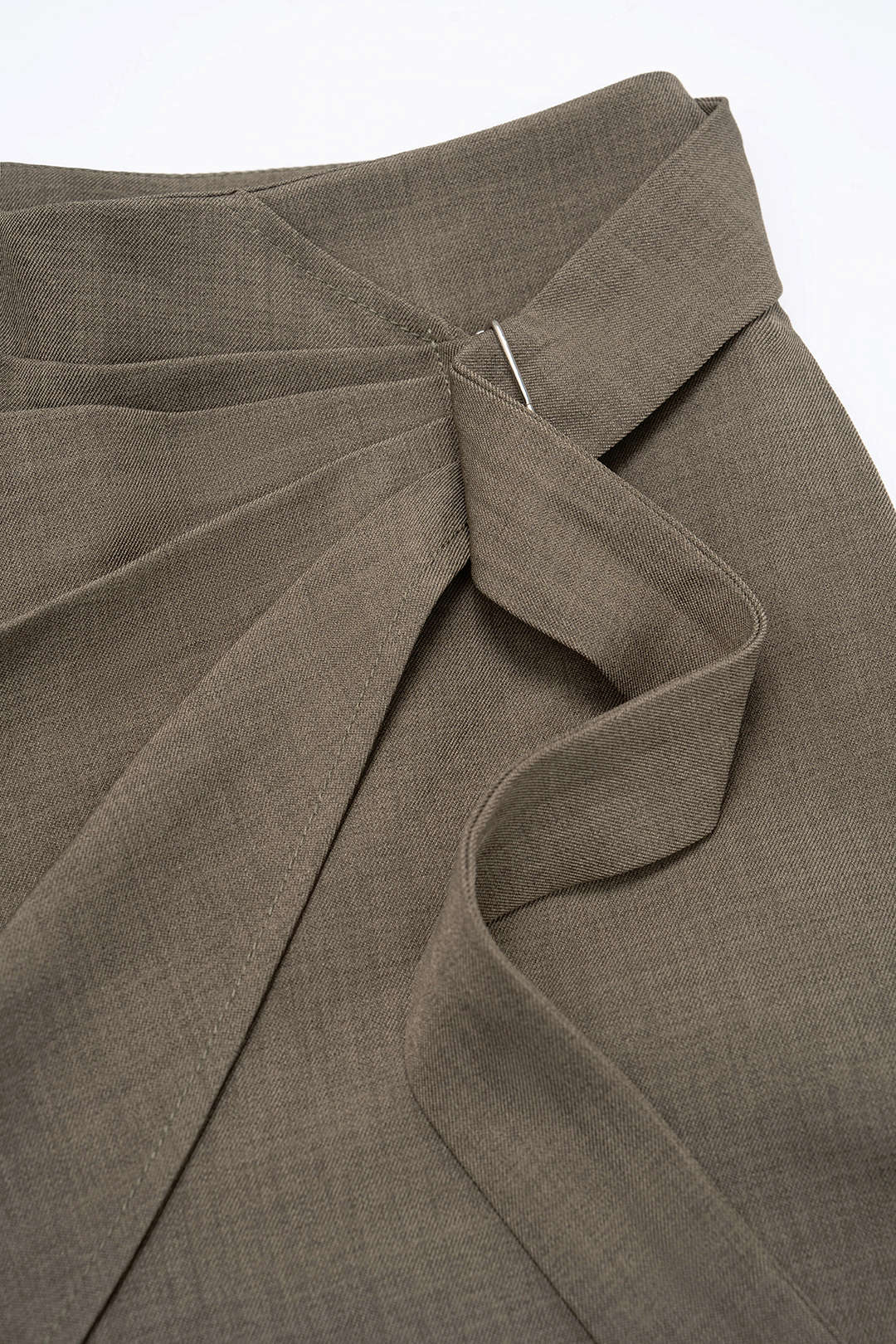Asymmetrical Pleated Wide Leg Pants