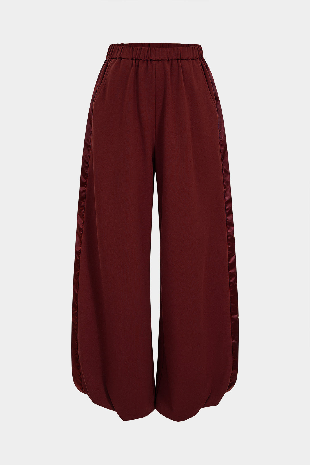 Patchwork Detail Ruched Pants