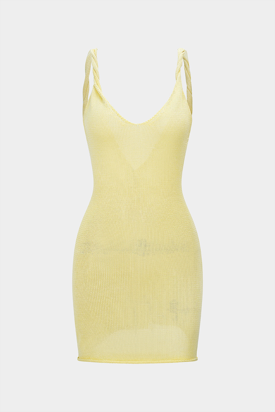 Knit Twist Knot Backless Slip Sleeveless Dress