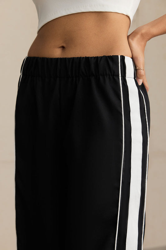 Contrast Straight Leg Pants
