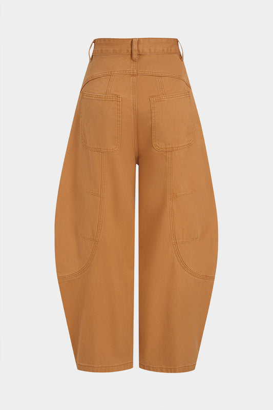 Denim Pocket Wide Leg Jeans