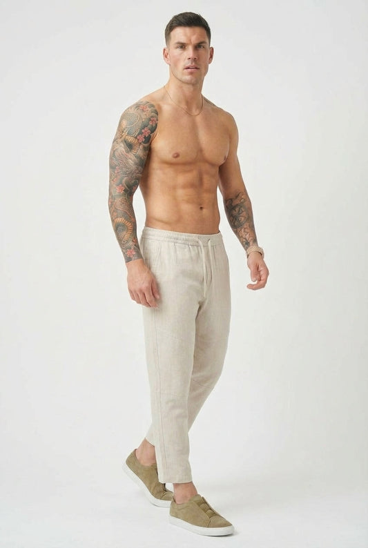 Kyoto Linen Cropped Pants