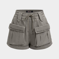 Tie-Up High Waist Pocket Shorts
