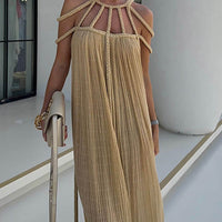 Cover Up Draped Braids Maxi Dress