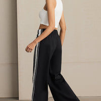 Contrast Straight Leg Pants
