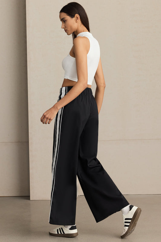 Contrast Straight Leg Pants