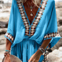 Bohemian Beach Print Kimono Romper