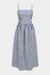 Stripes Print Slip Strapless Sleeveless Maxi Dress