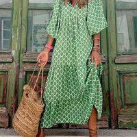 Bohemian Printed Maxi Dress