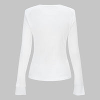 Round Neck Ruched Long-Sleeve Top