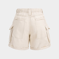 Denim Belted Pocket Shorts