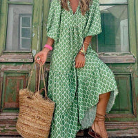 Bohemian Printed Maxi Dress