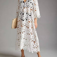 Cover Up Lace Beach Midi Dress