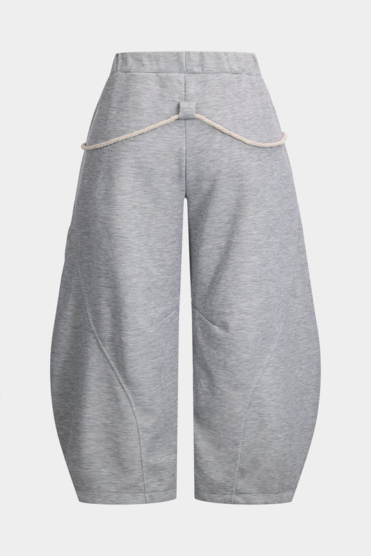 Plus Size Tie-Up Barrel Pants