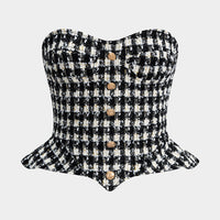 Zipper Strapless Tube Top
