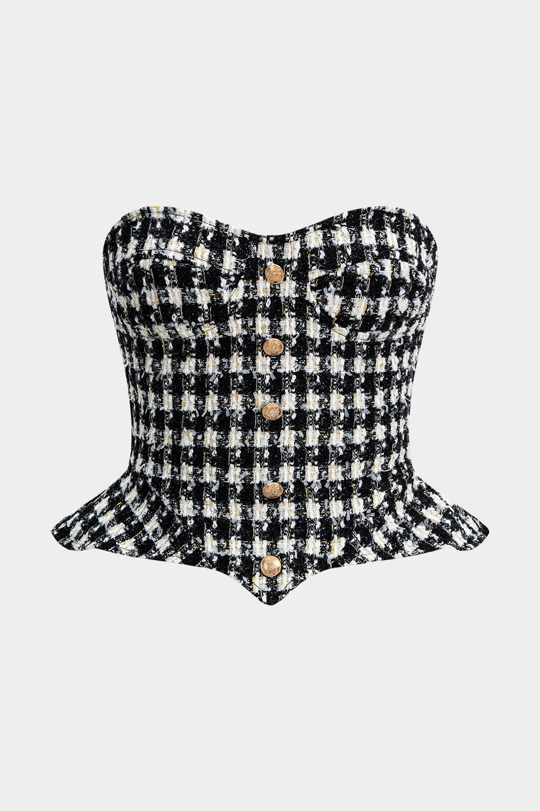 Zipper Strapless Tube Top