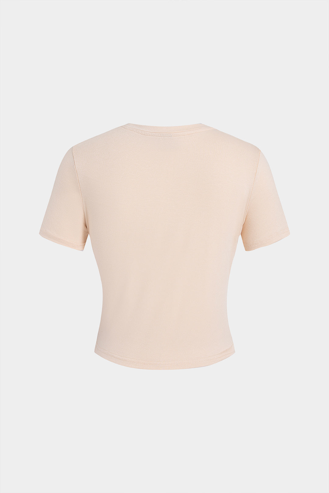 Round Neck Twist Knot Short Sleeve T-shirt