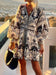 Fashion Printed Beach Loose Mini Dress