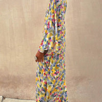 Casual Holiday Ink-dye Print Off-shoulder Maxi Dress