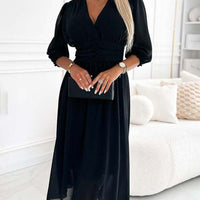 MIRA WAISTED MIDI DRESS