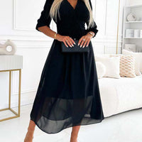MIRA WAISTED MIDI DRESS
