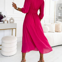 MIRA WAISTED MIDI DRESS
