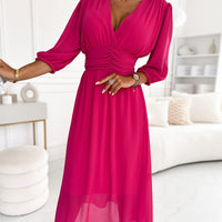 MIRA WAISTED MIDI DRESS